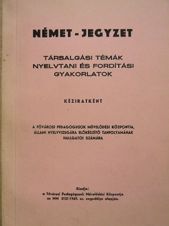 Timár József - Német-jegyzet [antikvár]