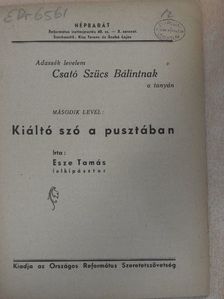 Esze Tamás - Kiáltó szó a pusztában [antikvár]