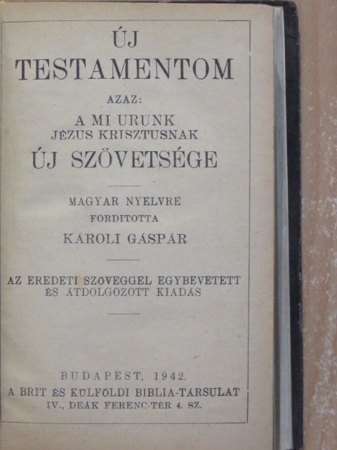 Új Testamentom/A Zsoltárok könyve [antikvár]