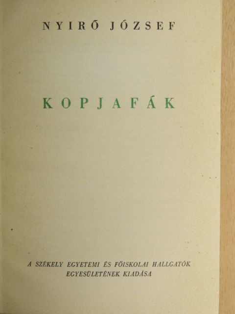 Nyirő József - Kopjafák [antikvár]