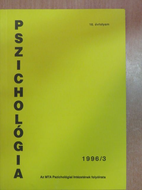 Csillag Mária - Pszichológia 1996/3. [antikvár]