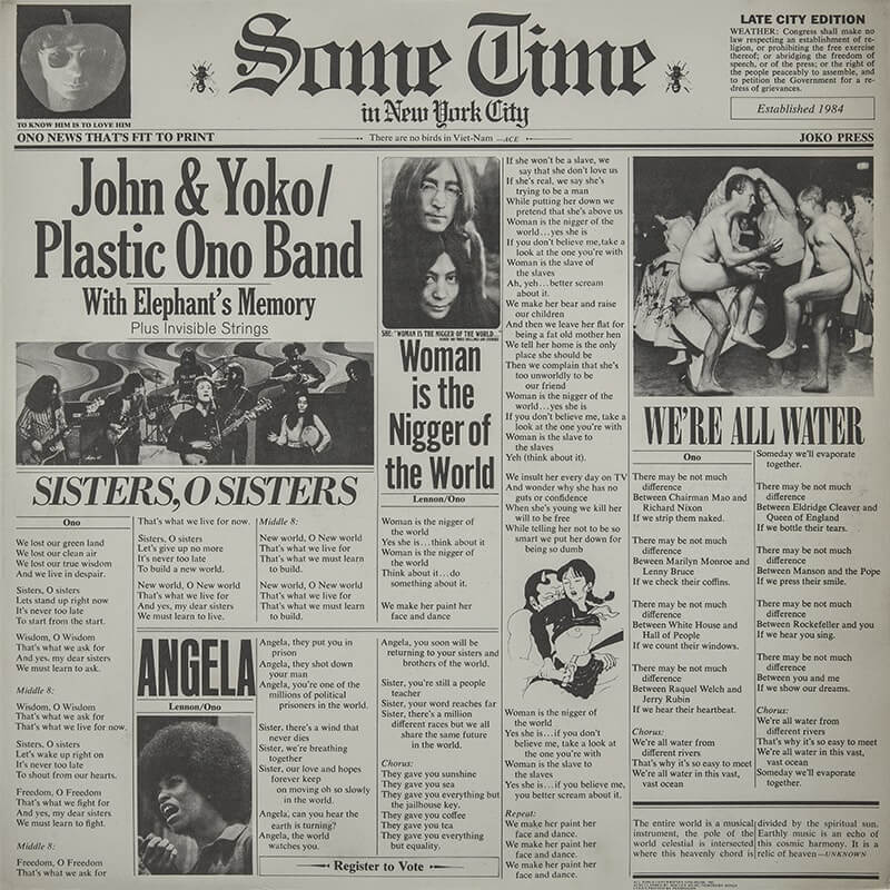 JOHN & YOKO PLASTIC ONO BAND - SOME TIME IN NEW YORK CITY 2LP JOHN & YOKO PLASTIC ONO BAND