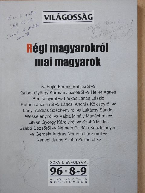Farkas János László - Világosság 1996. augusztus-szeptember (dedikált példány) [antikvár]