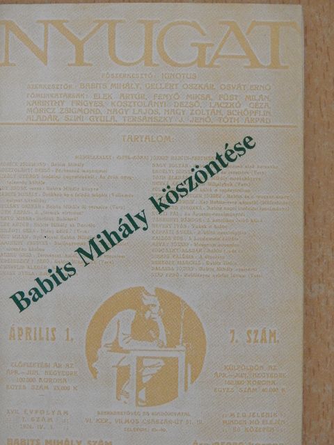Ady Endre - Babits Mihály köszöntése [antikvár]