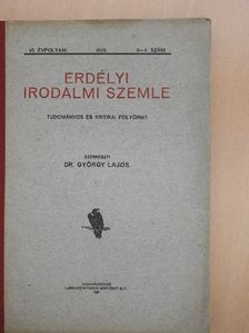 Bányai János - Erdélyi Irodalmi Szemle 1929/3-4. [antikvár]
