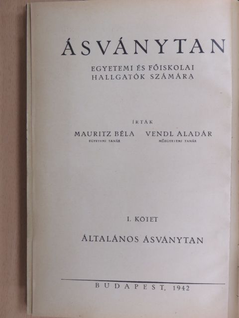 Mauritz Béla - Ásványtan I-II. [antikvár]