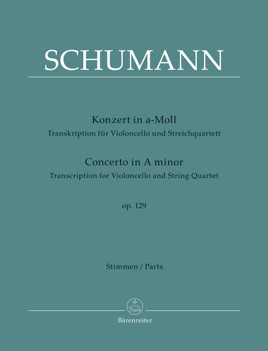 Schumann, Robert - CONCERTO IN A MINOR OP.129 - VIOLONCELLO + STRING QUARTET (SZÓLAMOK)