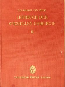 Dr. med. Gerhart Jorns - Lehrbuch der Speziellen Chirurgie II. [antikvár]