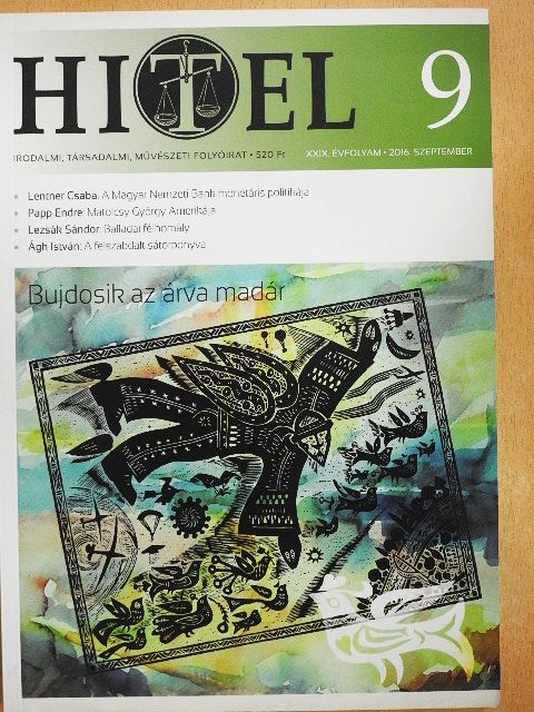 Czakó Gábor - Hitel 2016. szeptember [antikvár]