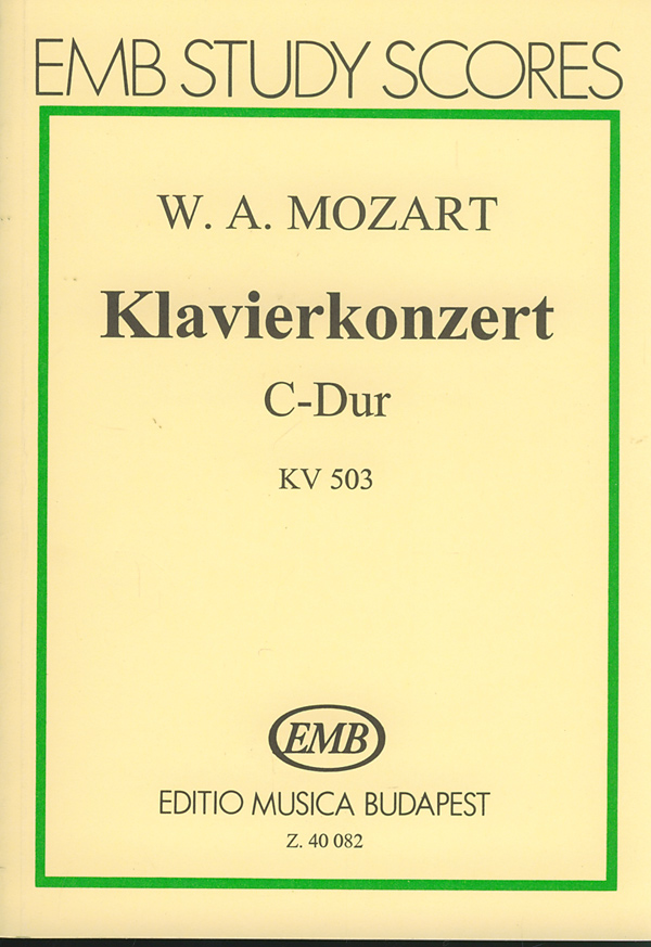 MOZART, W,A, - KLAVIERKONZERT C-DUR KV 503 KISPARTITÚRA (DARVAS GÁBOR)