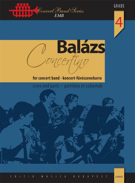 BALÁZS ÁRPÁD - CONCERTINO KONCERT-FÚVÓSZENEKARRA PARTITÚRA ÉS SZÓLAMOK
