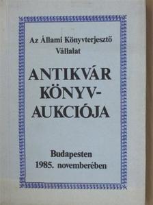 Antikvár könyv aukció - Budapest, 1985. november [antikvár]