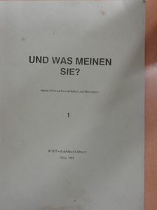 Und Was Meinen Sie? 1 [antikvár]