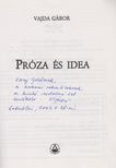 Vajda Gábor - Próza és idea (dedikált) [antikvár]