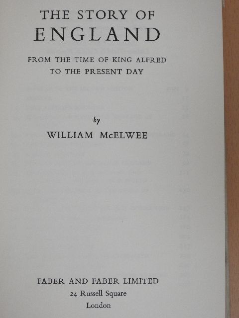 William McElwee - The Story of England [antikvár]