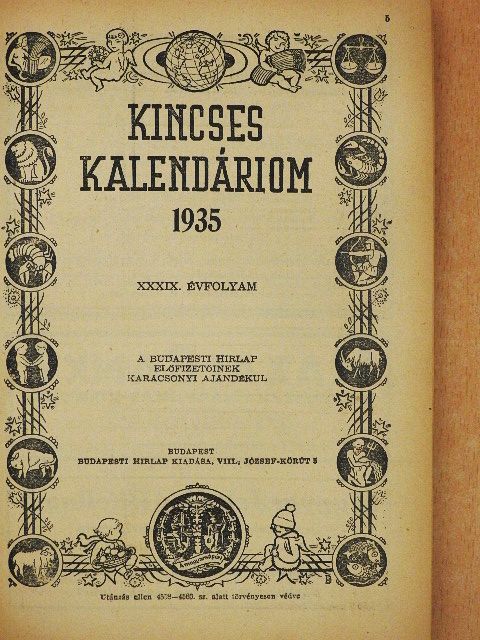 Ákosffyné Eötvös Irén - Kincses Kalendáriom 1935 [antikvár]