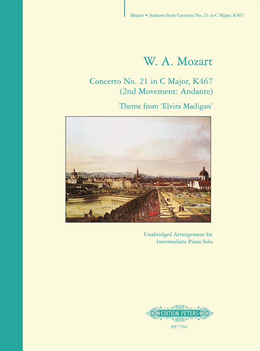 MOZART, W,A, - CONCERTO NO.21 IN C MAJOR, K467 (2nd MOVEMENT: ANDANTE) ARR. FOR INTERMEDIATE PIANO SOLO