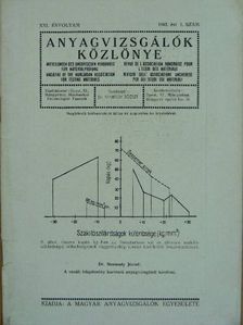 Péter Lajos - Anyagvizsgálók Közlönye 1943/1. [antikvár]