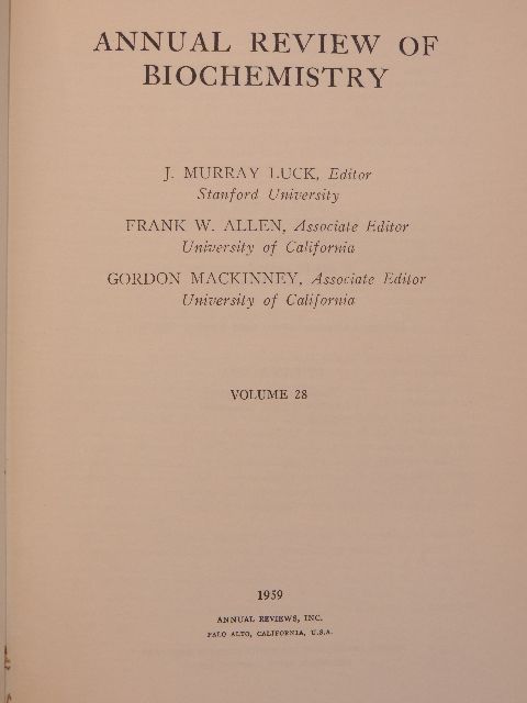 Annual Review of Biochemistry 1959 [antikvár]