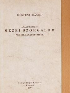 Berzsenyi Dániel - A magyarországi mezei szorgalom' némelly akadályairol [antikvár]