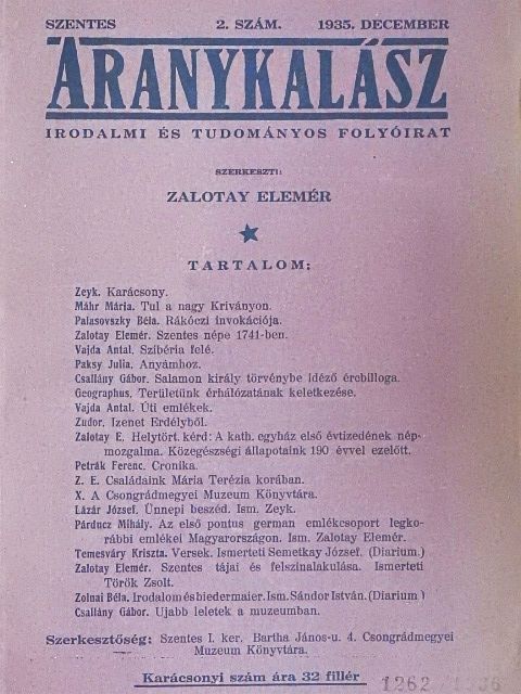 Lázár József - Aranykalász 1935. december 20. [antikvár]