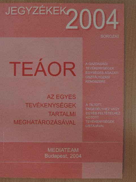 TEÁOR [antikvár]