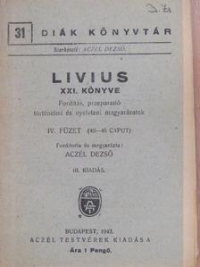 Livius - Livius XXI. könyve (töredék) [antikvár]