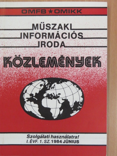 Műszaki Információs Iroda Közlemények 1984. június [antikvár]