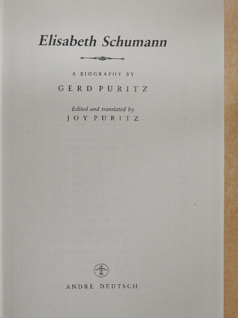 Gerd Puritz - Elisabeth Schumann [antikvár]