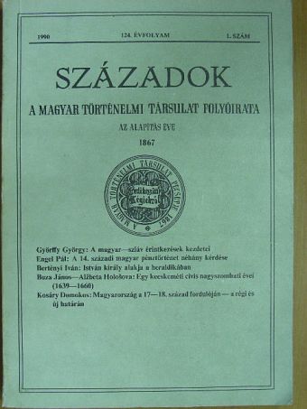 Alzbeta Holosova - Századok 1990/1. [antikvár]