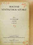Barsy Gyula - Magyar Statisztikai Szemle 1938. (nem teljes évfolyam) [antikvár]