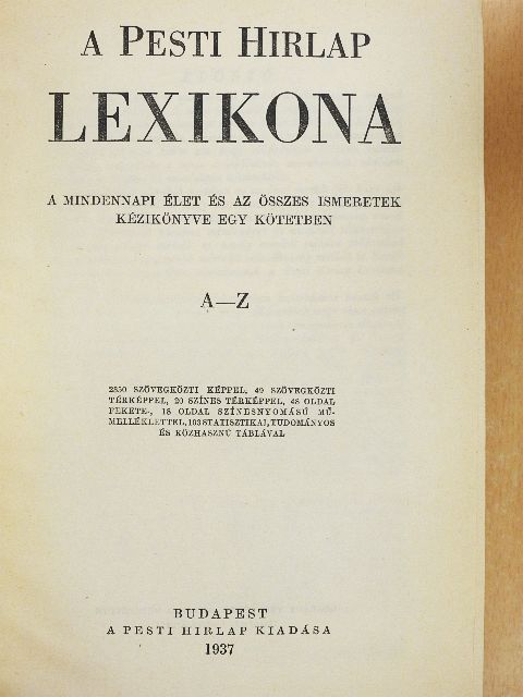 A Pesti Hirlap lexikona [antikvár]