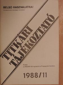 Titkári tájékoztató 1988/11. [antikvár]