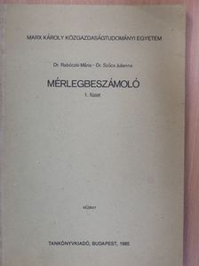 Dr. Rabóczki Mária - Mérlegbeszámoló 1. [antikvár]