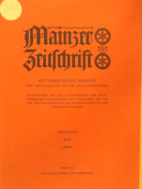 Dr. Helmut Hartmann - Mainzer Zeitschrift 63/64, 1968/69 [antikvár]