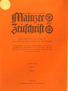 Dr. Helmut Hartmann - Mainzer Zeitschrift 63/64, 1968/69 [antikvár]