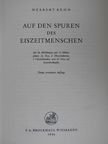 Herbert Kühn - Auf den Spuren des Eiszeitmenschen [antikvár]
