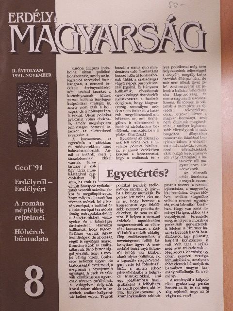 Antall József - Erdélyi Magyarság 1991. november [antikvár]