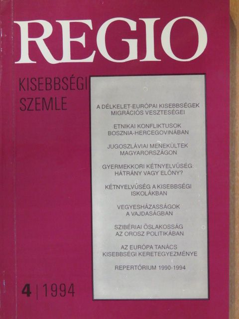 Emília Hrabovec - Regio 1994/4. [antikvár]