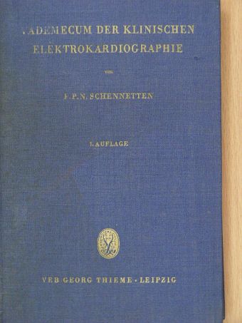 Dr. F. P. N. Schennetten - Vademecum der klinischen elektrokardiographie [antikvár]