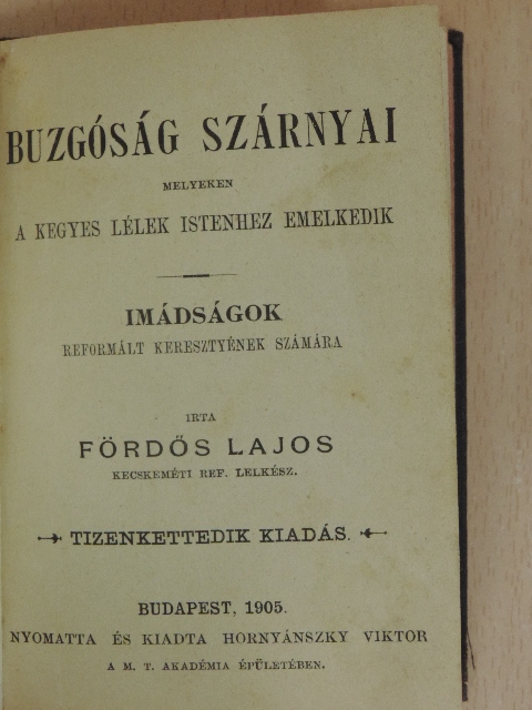 Fördős Lajos - Buzgóság szárnyai [antikvár]