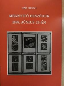 Kovács Miklós - Megnyitó beszédek 1988. június 23-án [antikvár]