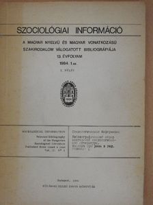 Szociológiai információ 1984/1. [antikvár]