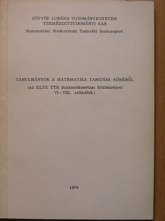 Hollai Márta - Tanulmányok a matematika tanítása köréből [antikvár]