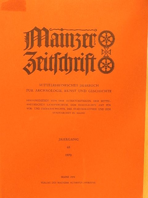Dr. Herbert Thiele - Mainzer Zeitschrift 65, 1970 [antikvár]