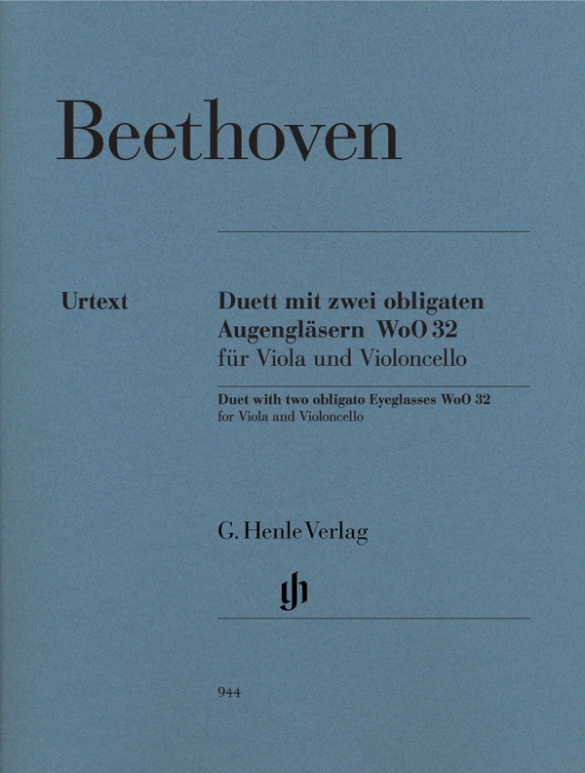 BEETHOVEN - DUETT MIT ZWEI OBLIGATEN AUGENGLAESERN WoO 32 FÜR VIOLA UND VIOLONCELLO URTEXT