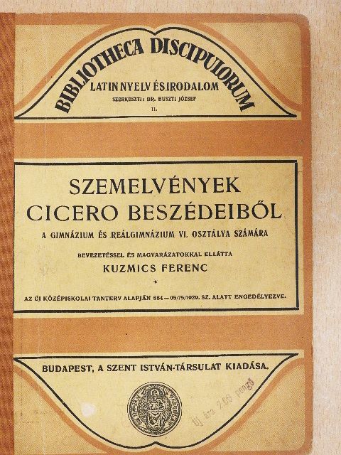 Cicero - Szemelvények Cicero beszédeiből [antikvár]