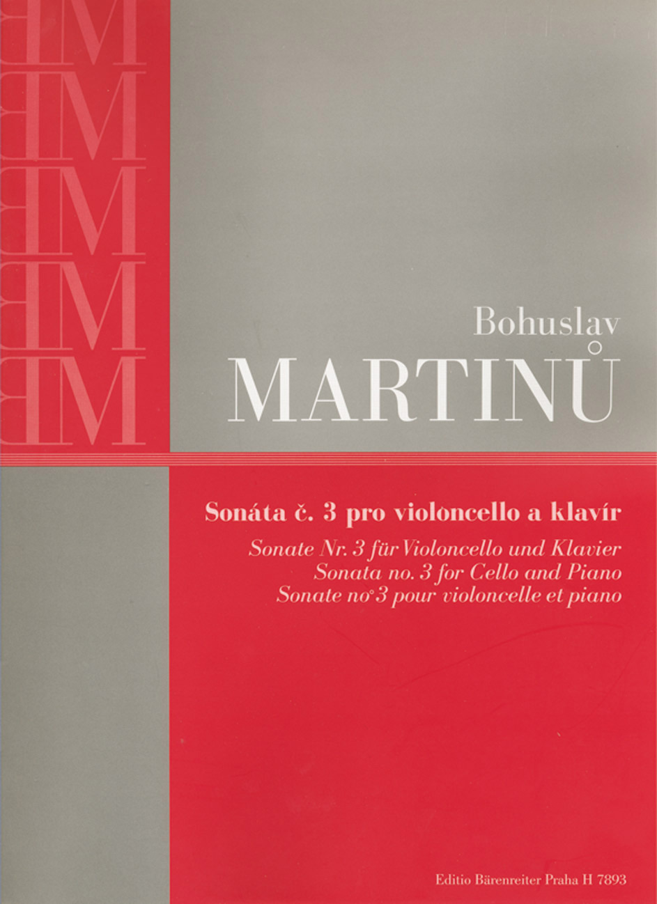 MARTINU - SONATE NR. 3 FÜR VIOLONCELLO UND KLAVIER
