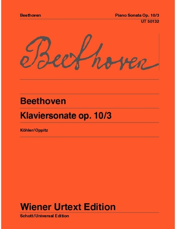 BEETHOVEN - KLAVIERSONATE OP.10/3 (KÖHLER/OPPITZ) WIENER URTEXT EDITION