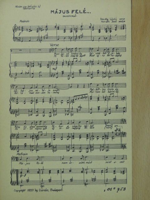 Horváth Jenő - Május felé... [antikvár]